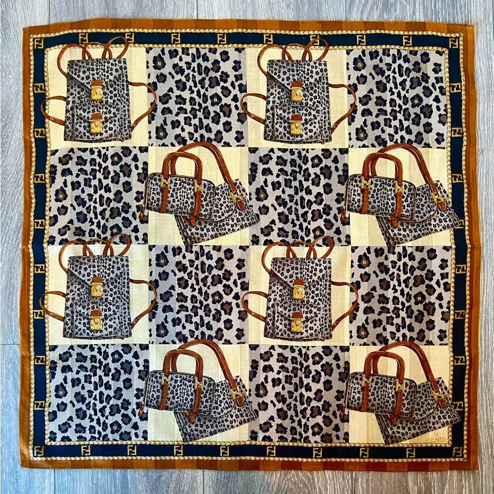 Authentic fendi scarf nwot cheetah print